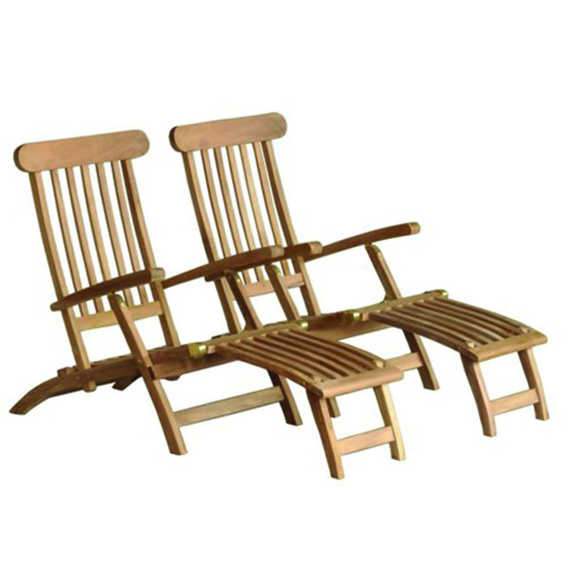 MIDLAND - Sedia a sdraio in teak massello (set di 2)