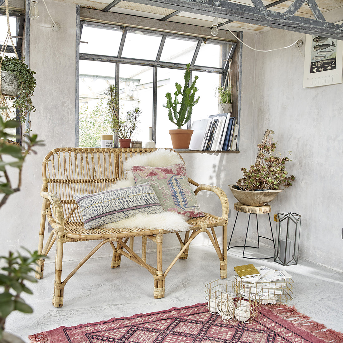 PAOLA - Panchina in rattan