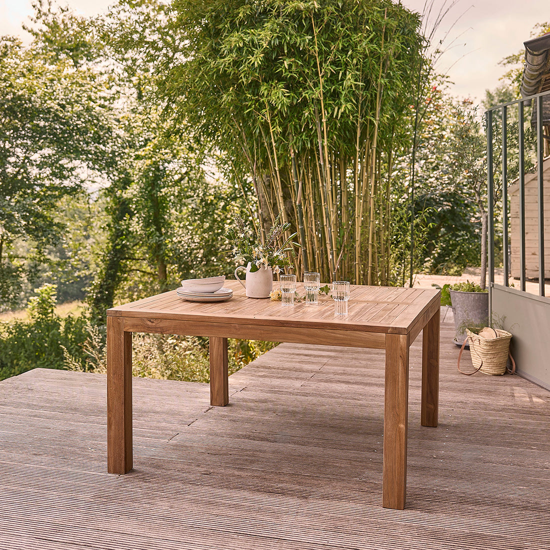 MALTE - Tavolo da giardino in teak massello 6 pers.