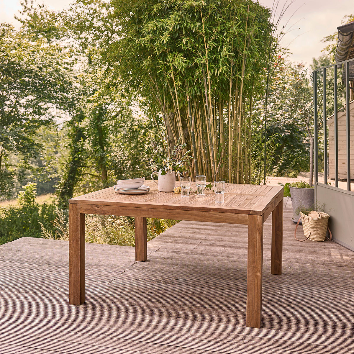MALTE - Tavolo da giardino in teak massello 6 pers.