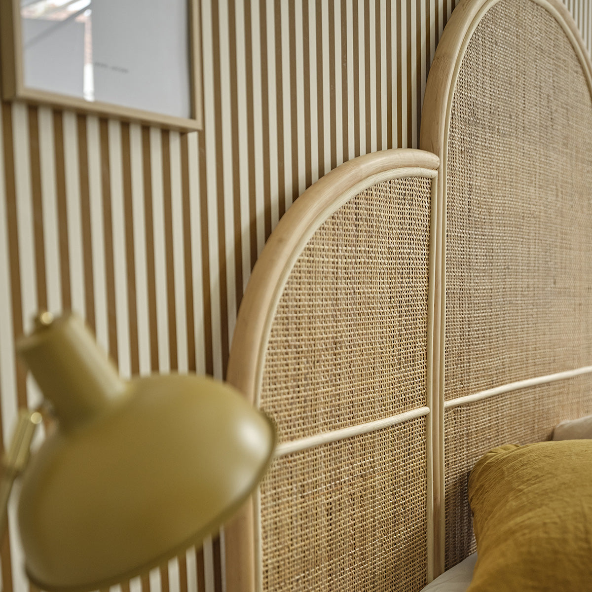 JANE - Testiera in rattan e cannage 160 cm