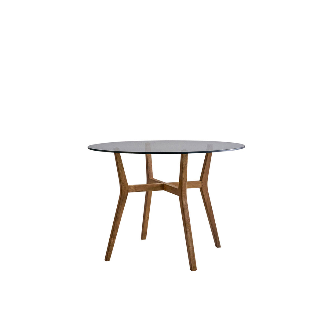 TRISTAN - Tavolo rotondo in teak massello per 4 pers.