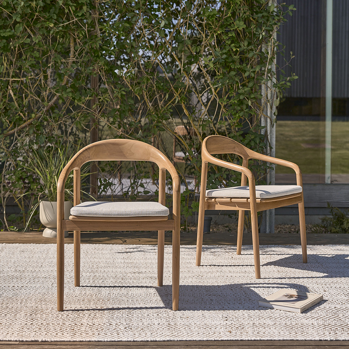 AMBRE - Set di mobili da giardino in teak massello 8 pers.