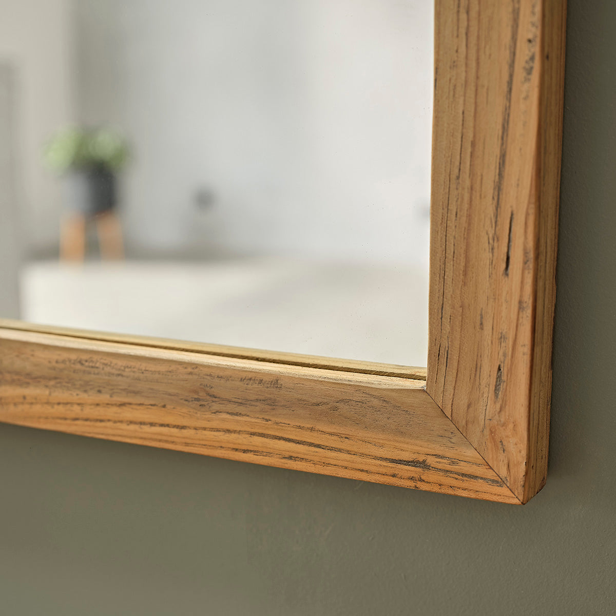 AUSTIN - Specchio rettangolare in teak massello riciclato 160x80 cm