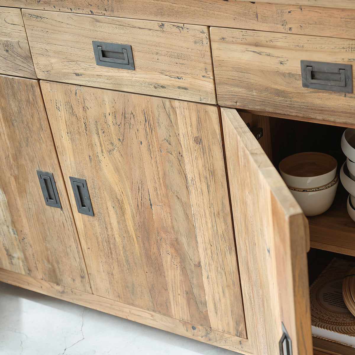 CARGO - Credenza in teak massello riciclato 200 cm