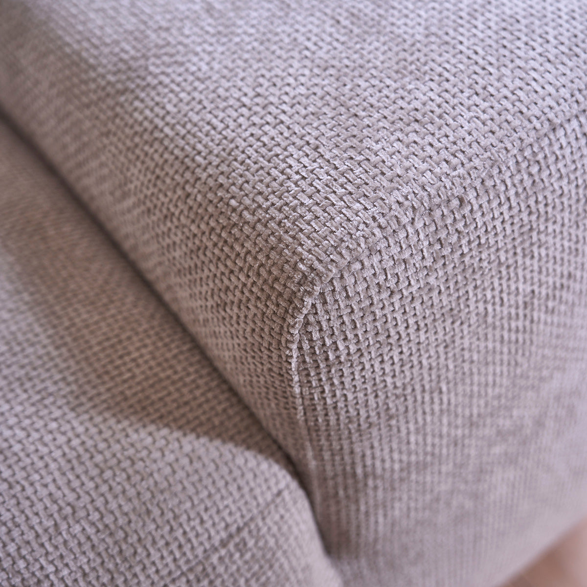 ALPHONSE - Divano dritto a 4 posti in velluto intrecciato beige