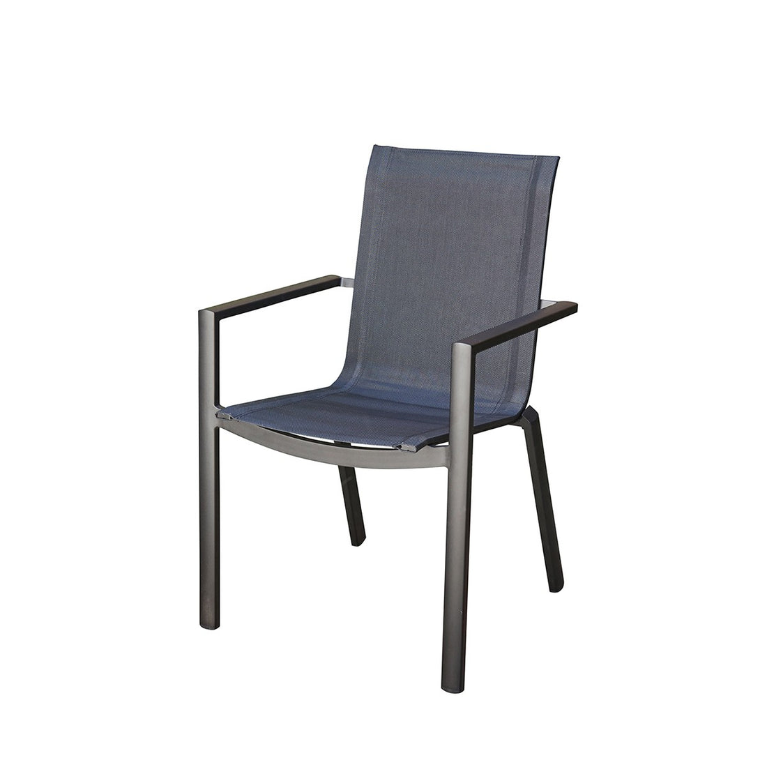 BALISTAR - Poltrona da giardino in alluminio e textilene grigio