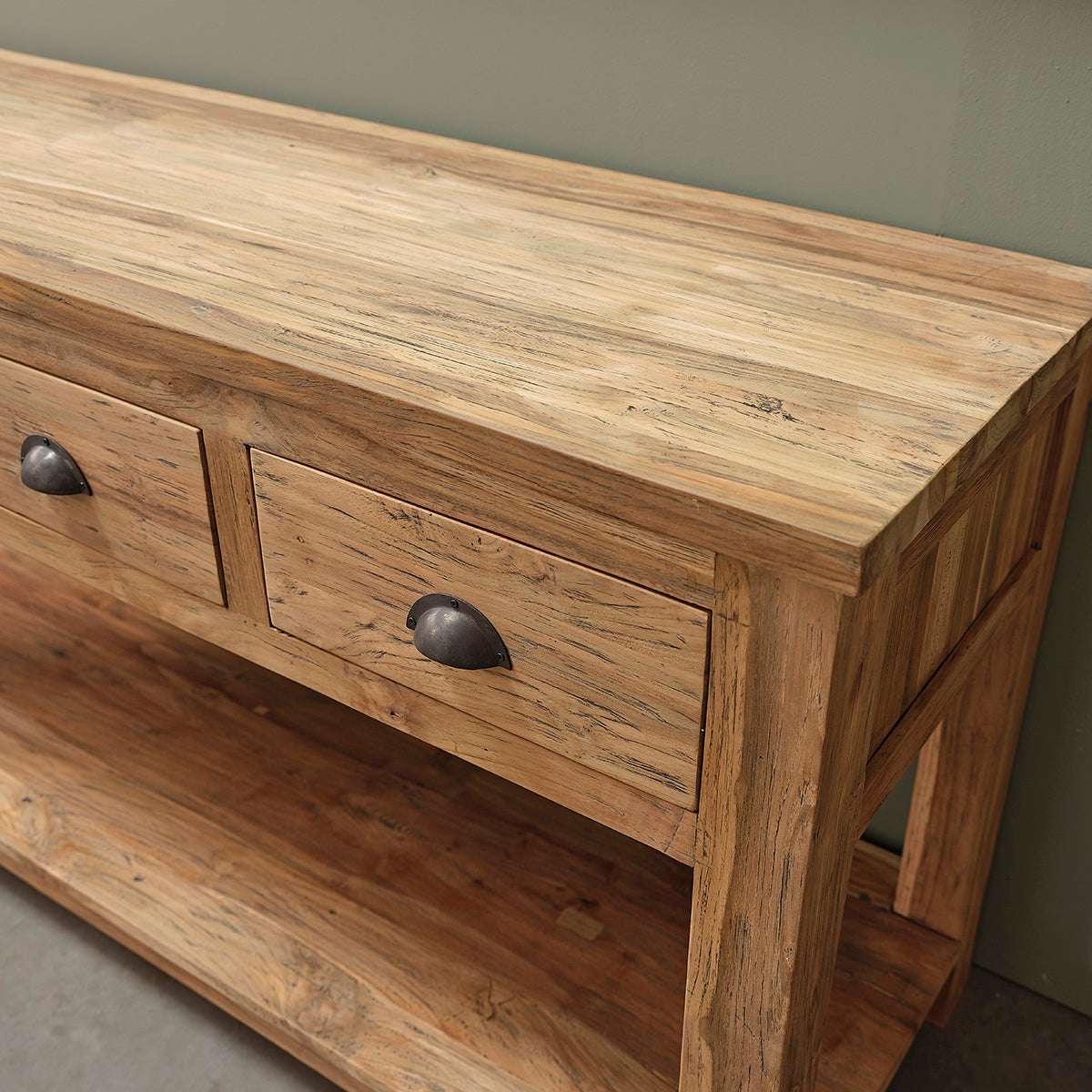 AUSTIN - Mobile sottolavabo in teak massello riciclato 165 cm