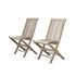 Sedia da giardino pieghevole in teak massello (set di 2)