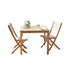 Set di mobili da giardino in legno massello di acacia FSC e textilene grigio 2 pers.
