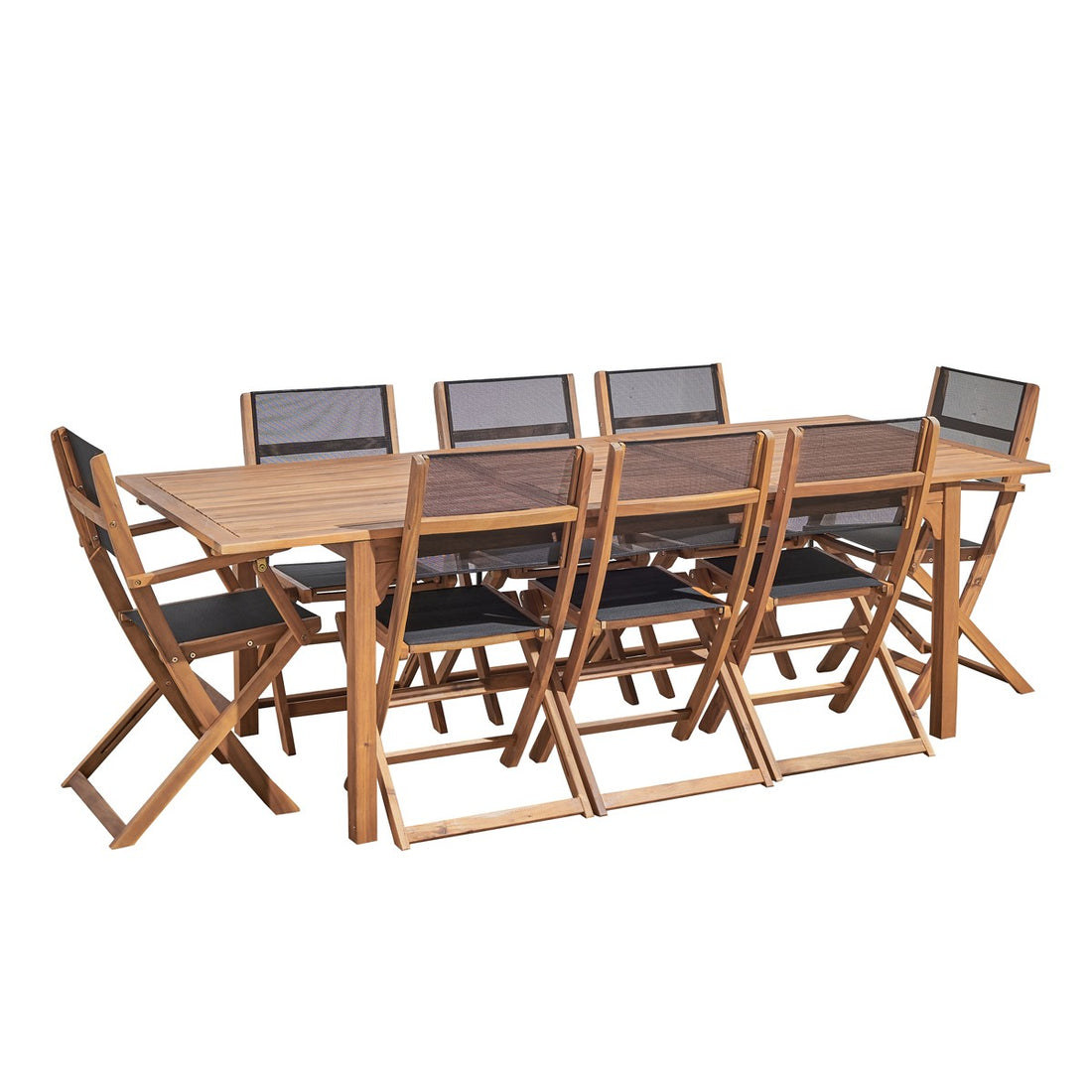HANOÏ - Set di mobili da giardino in acacia FSC 8/10 pers.