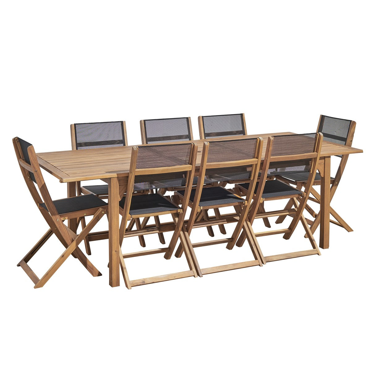 HANOÏ - Set di mobili da giardino in acacia FSC 8/10 pers.