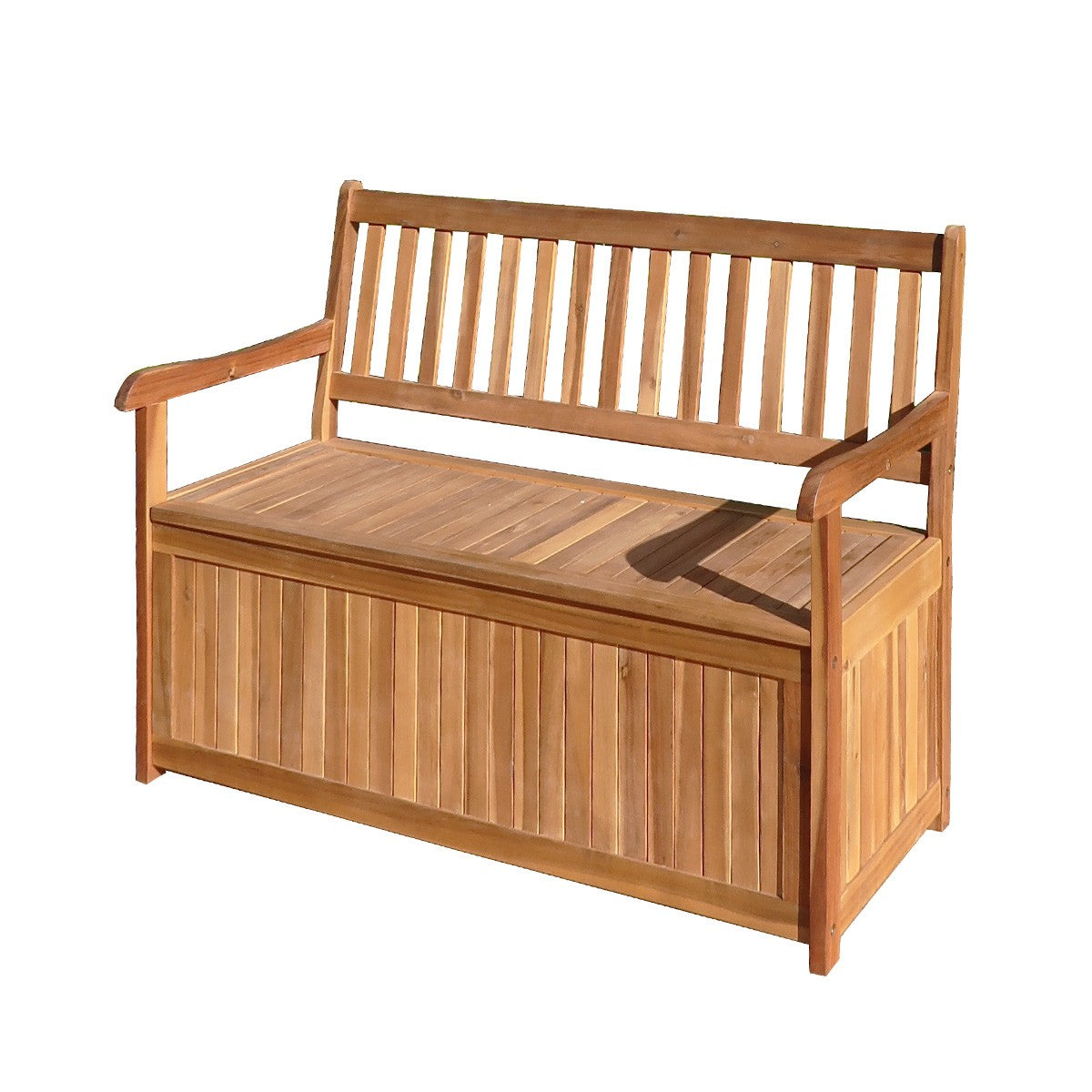 HANOÏ - Panchina da giardino a cassapanca in legno di acacia massello FSC da 120 cm