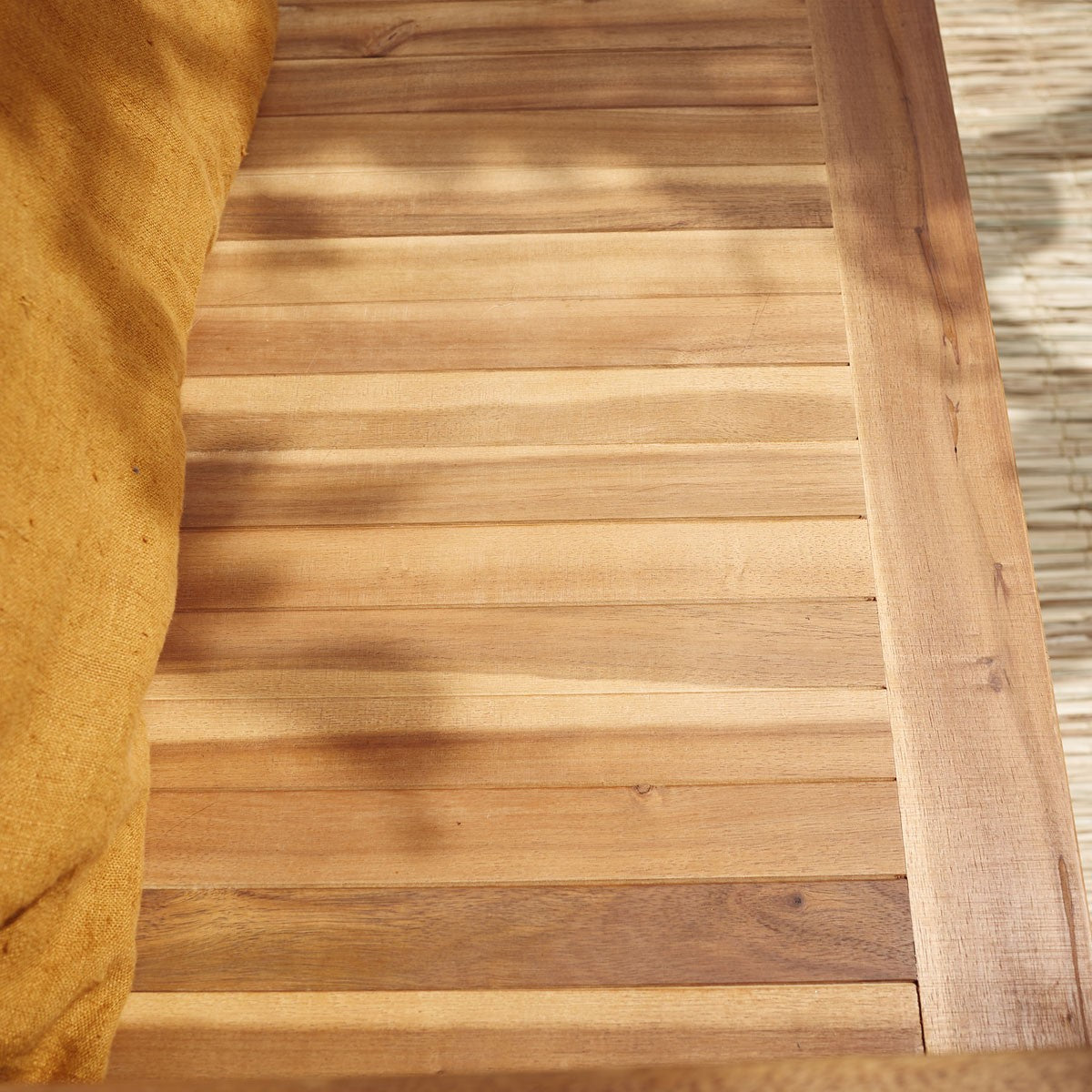 HANOÏ - Panchina da giardino a cassapanca in legno di acacia massello FSC da 120 cm