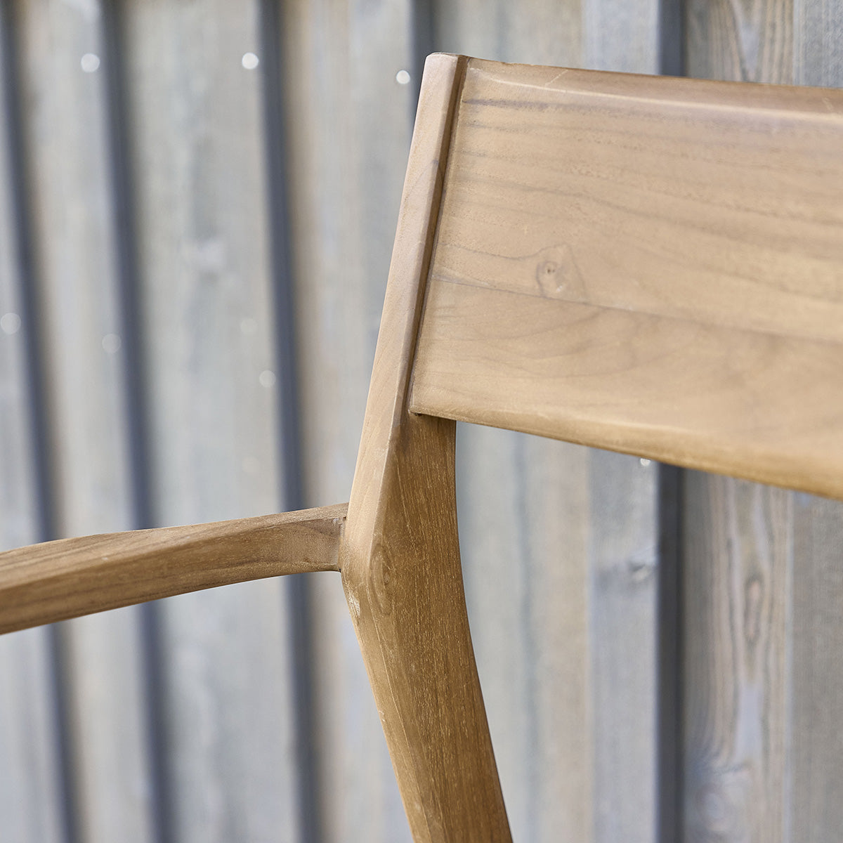 LIVIE - Poltrona da giardino in teak massello e corda beige