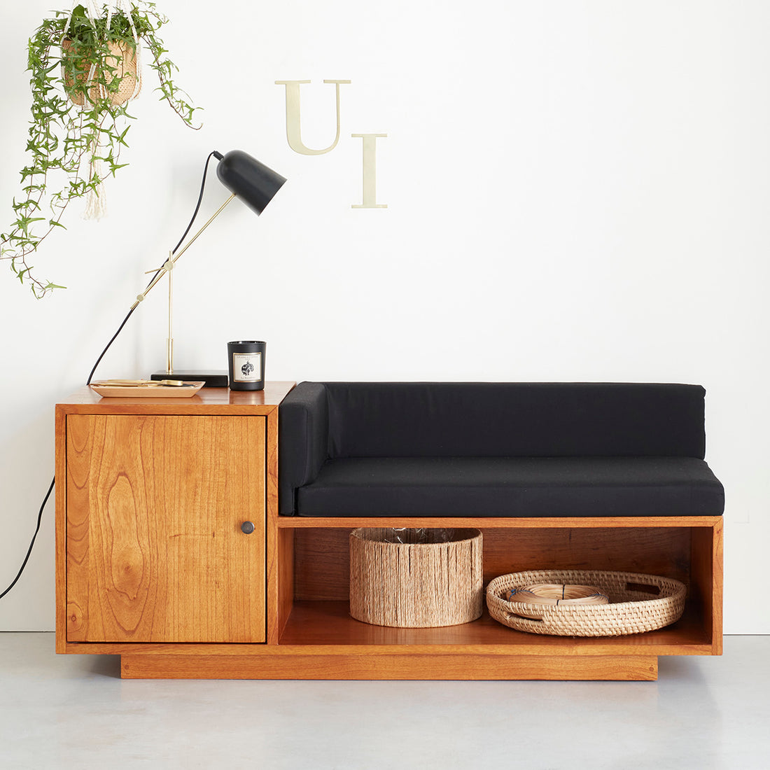 CELESTE - Panca da ingresso in mindi massello 120 cm