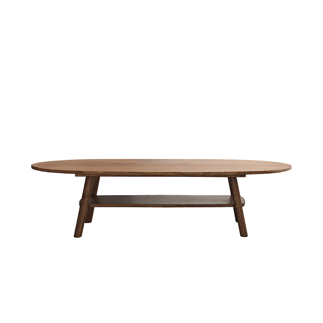 MILO - Tavolino in mindi massello con finitura in noce 160 cm