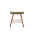 Sgabello in legno di teak con seduta in velluto a coste 45 cm