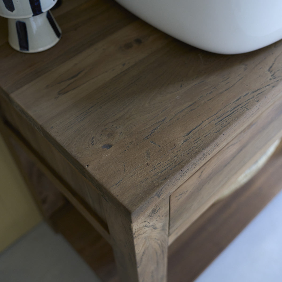 AUSTIN - Mobile sottolavabo in teak riciclato da 90 cm