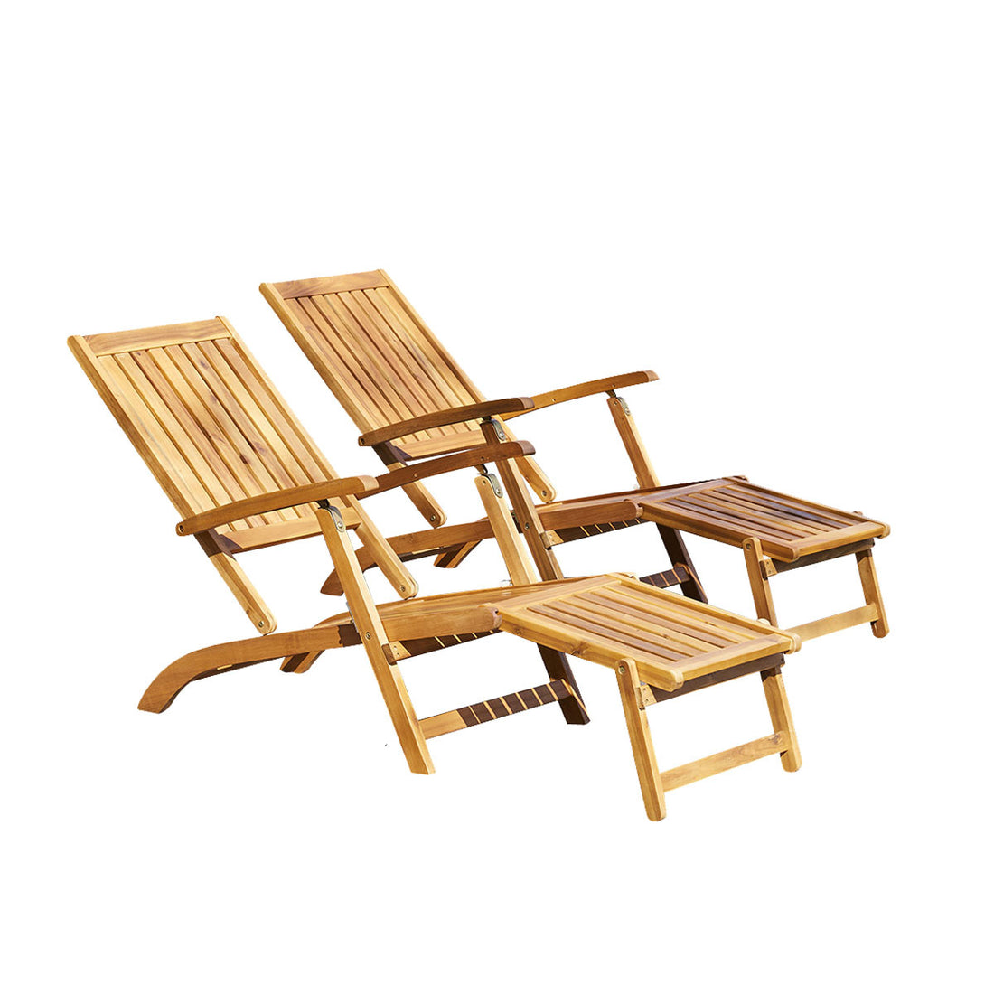 HANOÏ - Sedia a sdraio in acacia massello (set di 2)