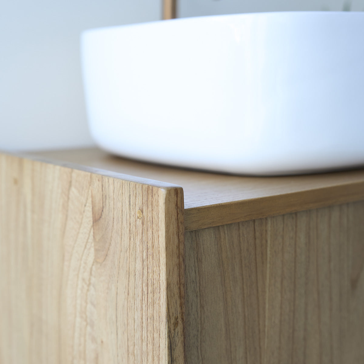 FIFTIES - Mobile per lavabo in mindi massello 135 cm