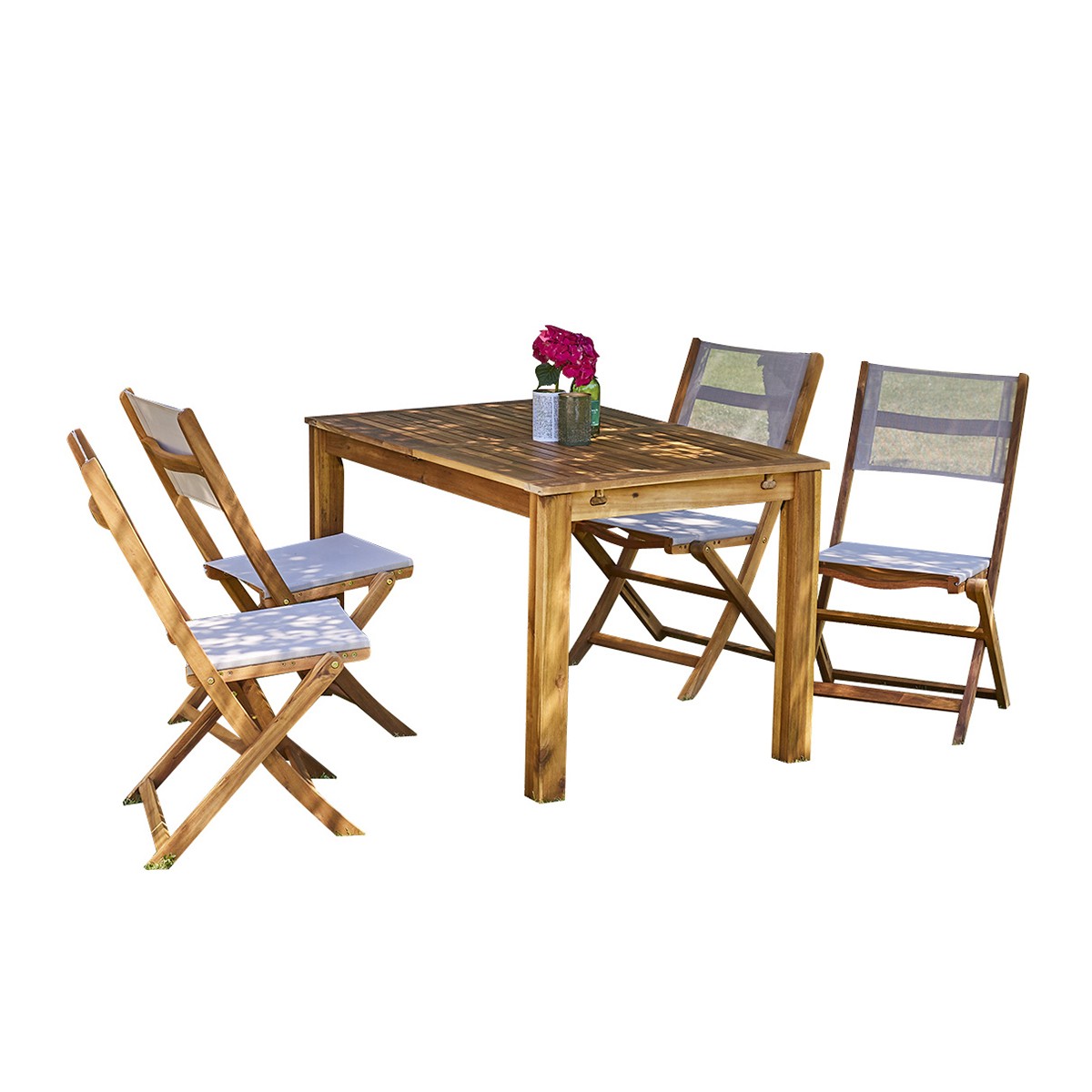 HANOÏ - Mobili da giardino in acacia 6/8 pers.