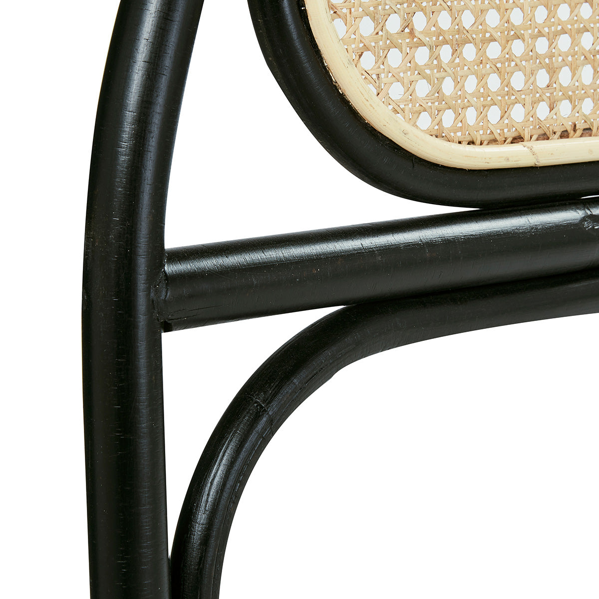 AVA - Testiera in cannage e rattan nero 160 cm