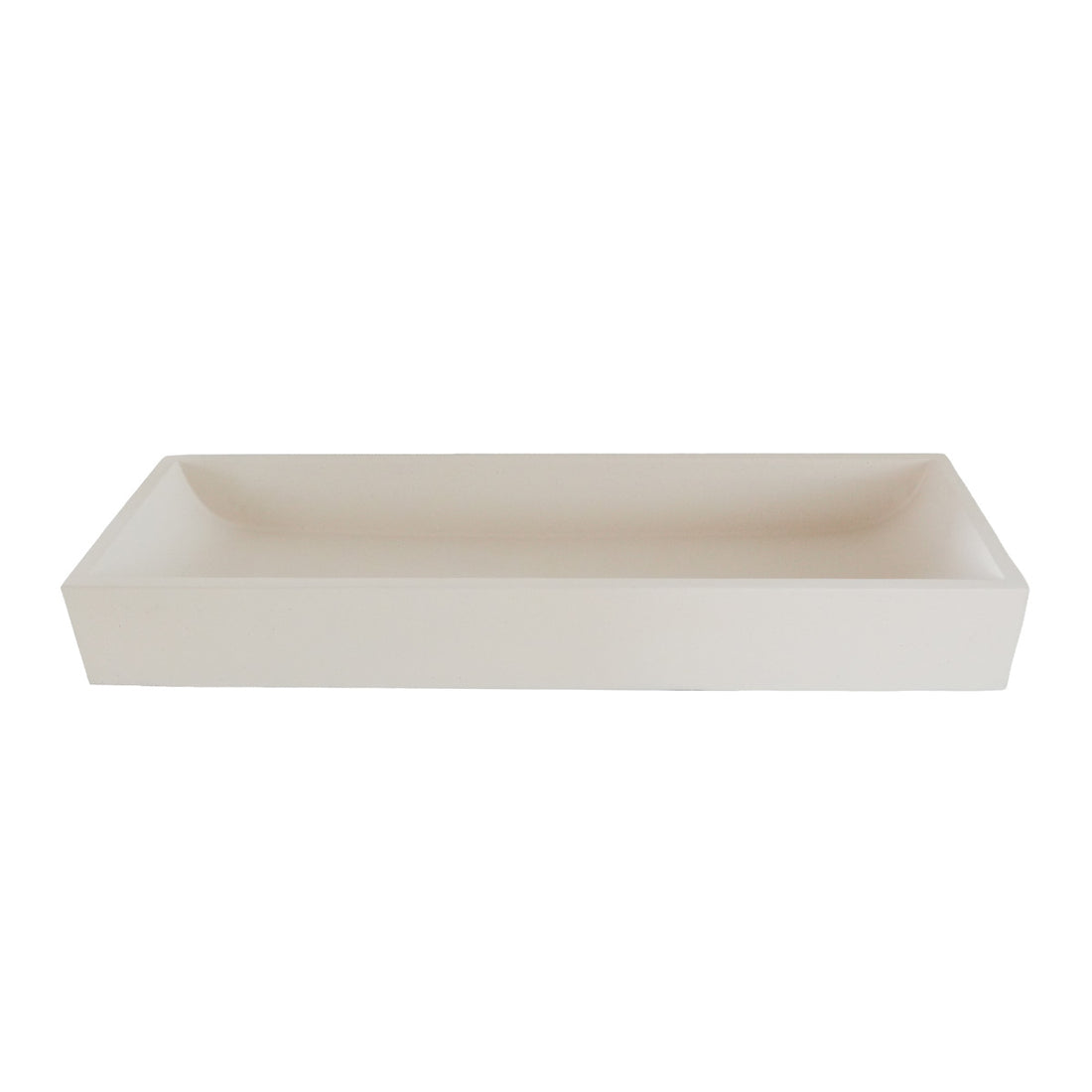 LENA - Lavabo in cemento beige 100 x 37 cm