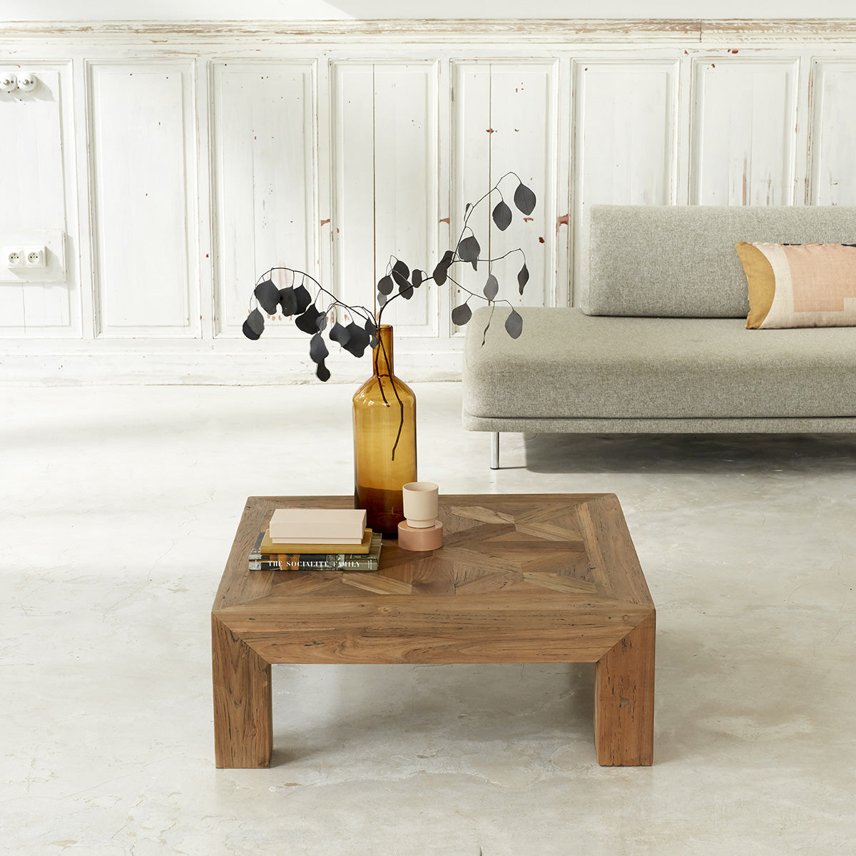 CARGO - Tavolino in teak massello riciclato 80 cm