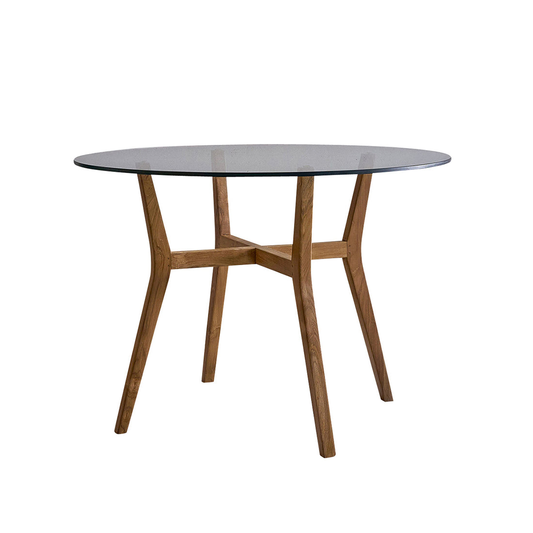 TRISTAN - Tavolo rotondo in teak massello per 4 pers.