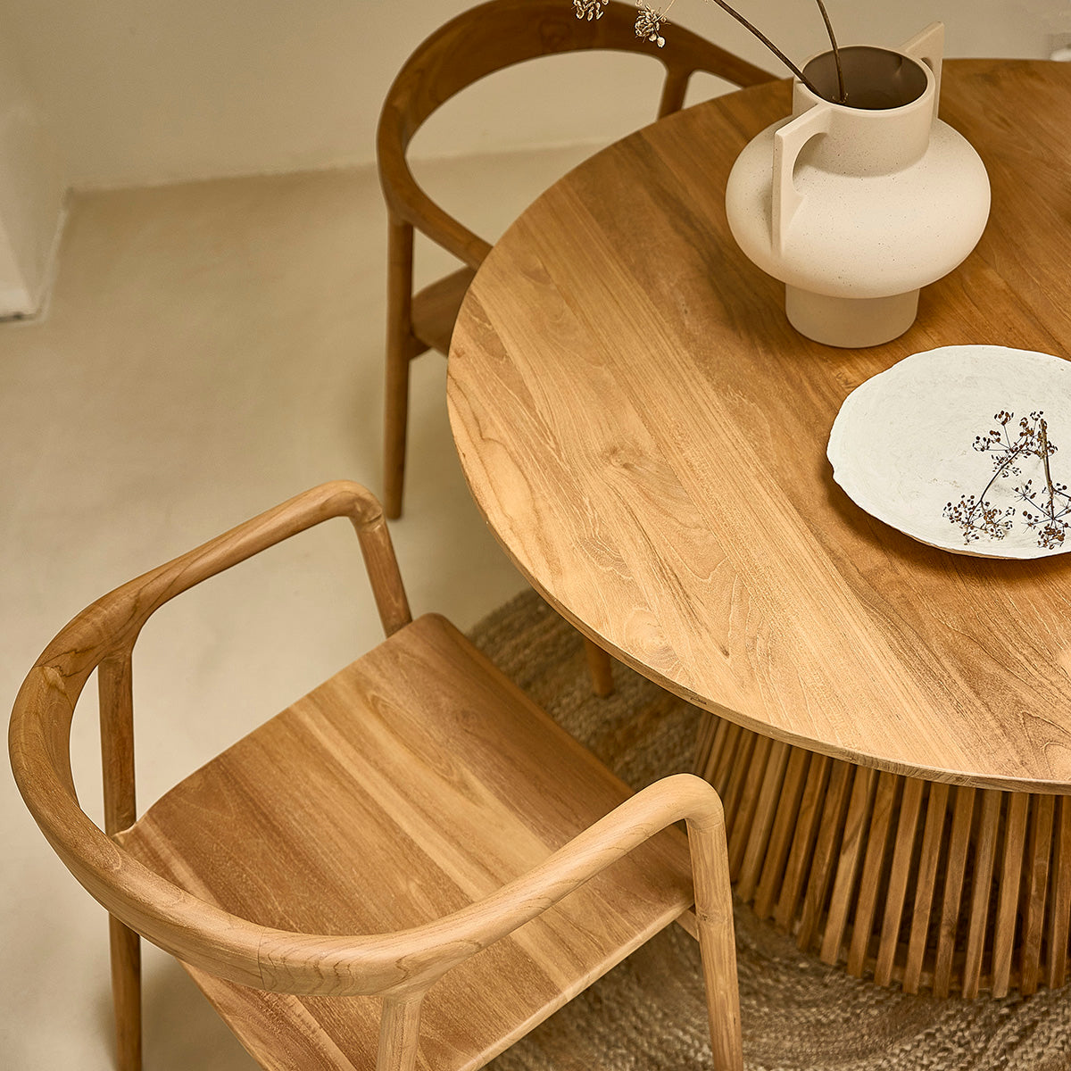 VICTORIA - Tavolo rotondo in teak massello per 4 pers.