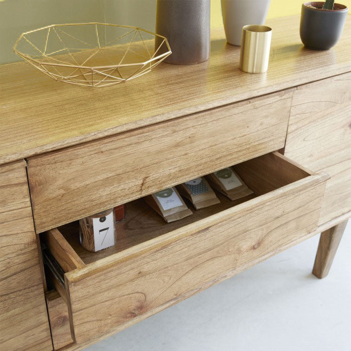 FIFTIES - Credenza in mindi massello 180 cm