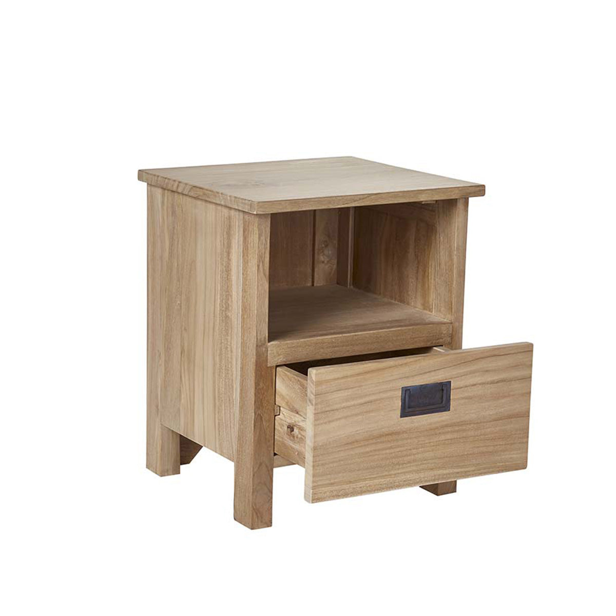 ALDO - Comodino in teak massello 45 cm