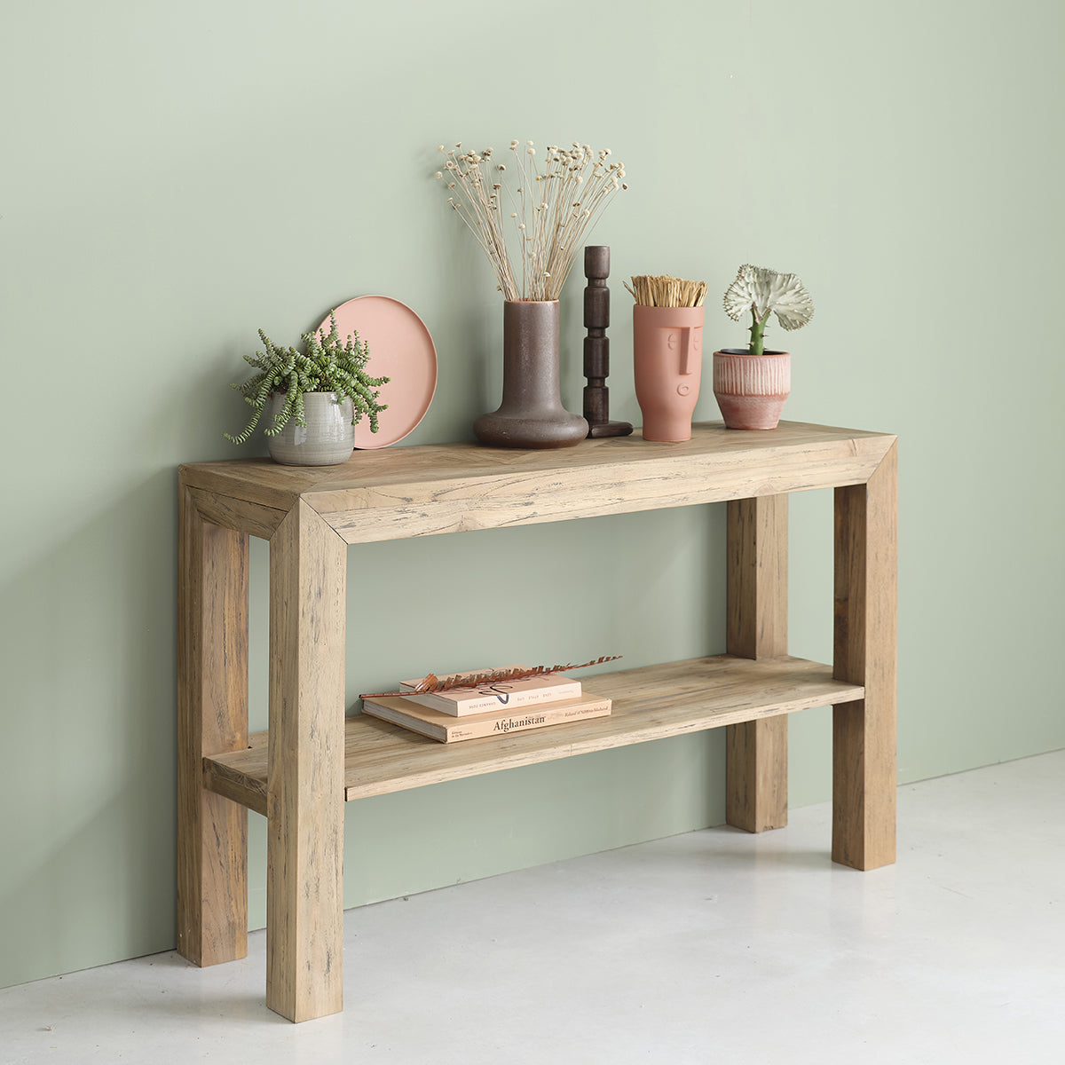 CARGO - Consolle in teak riciclato massello 120 cm