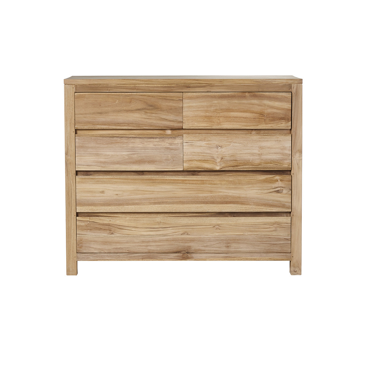 ALDO - Cassettiera in teak massello 120 cm