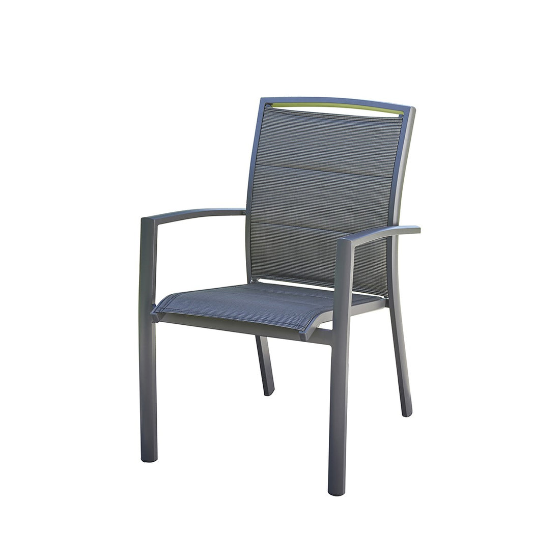 MODULO - Poltrona da giardino in alluminio e textilene grigio