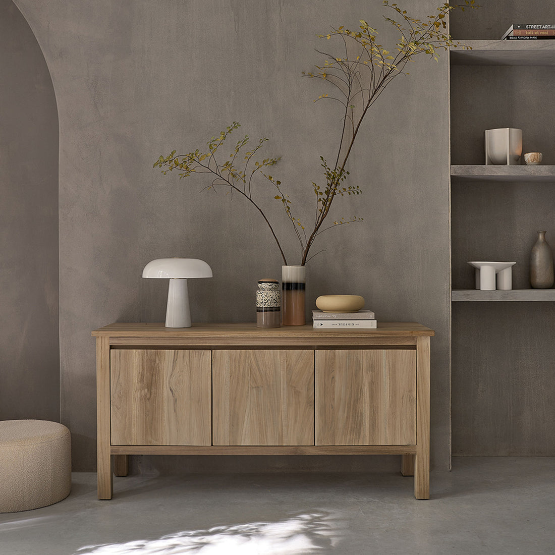 ALDO - Credenza in teak massello 150 cm