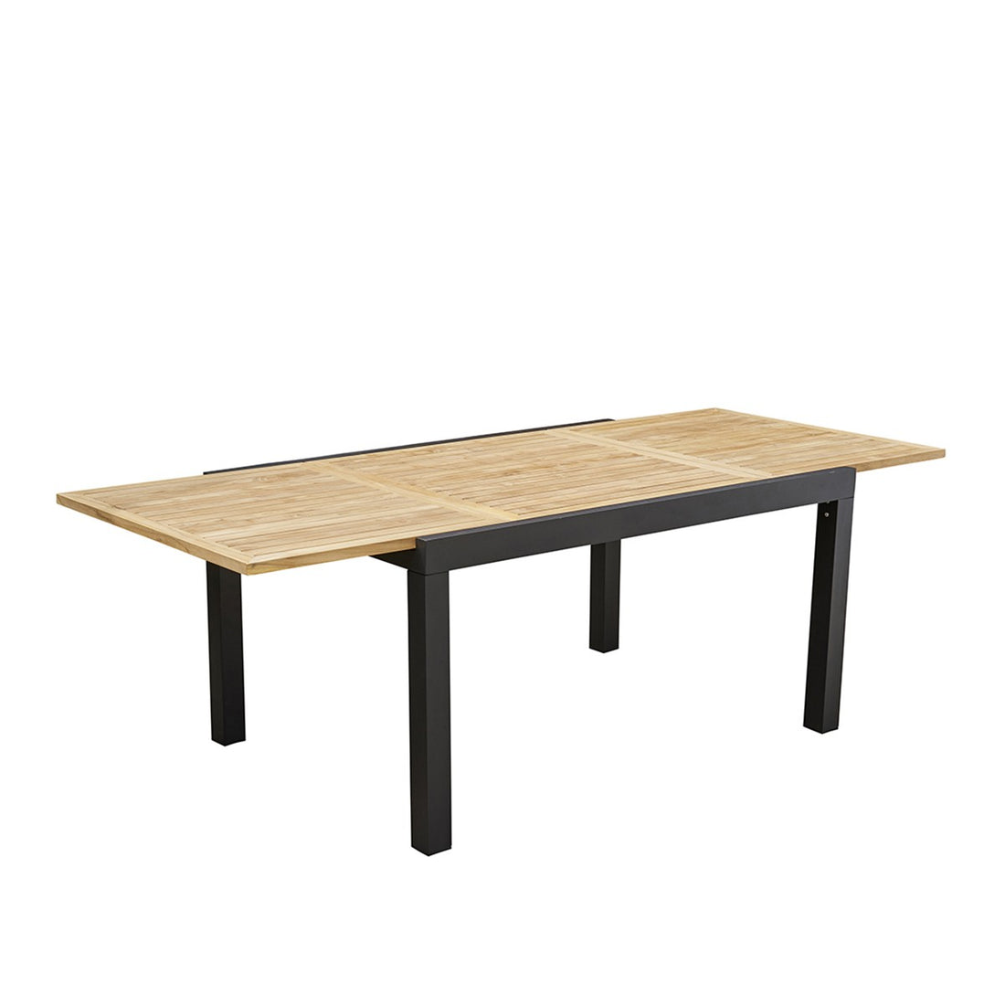 BALITECK - Tavolo da giardino allungabile in alluminio e teak 6/10 persone.