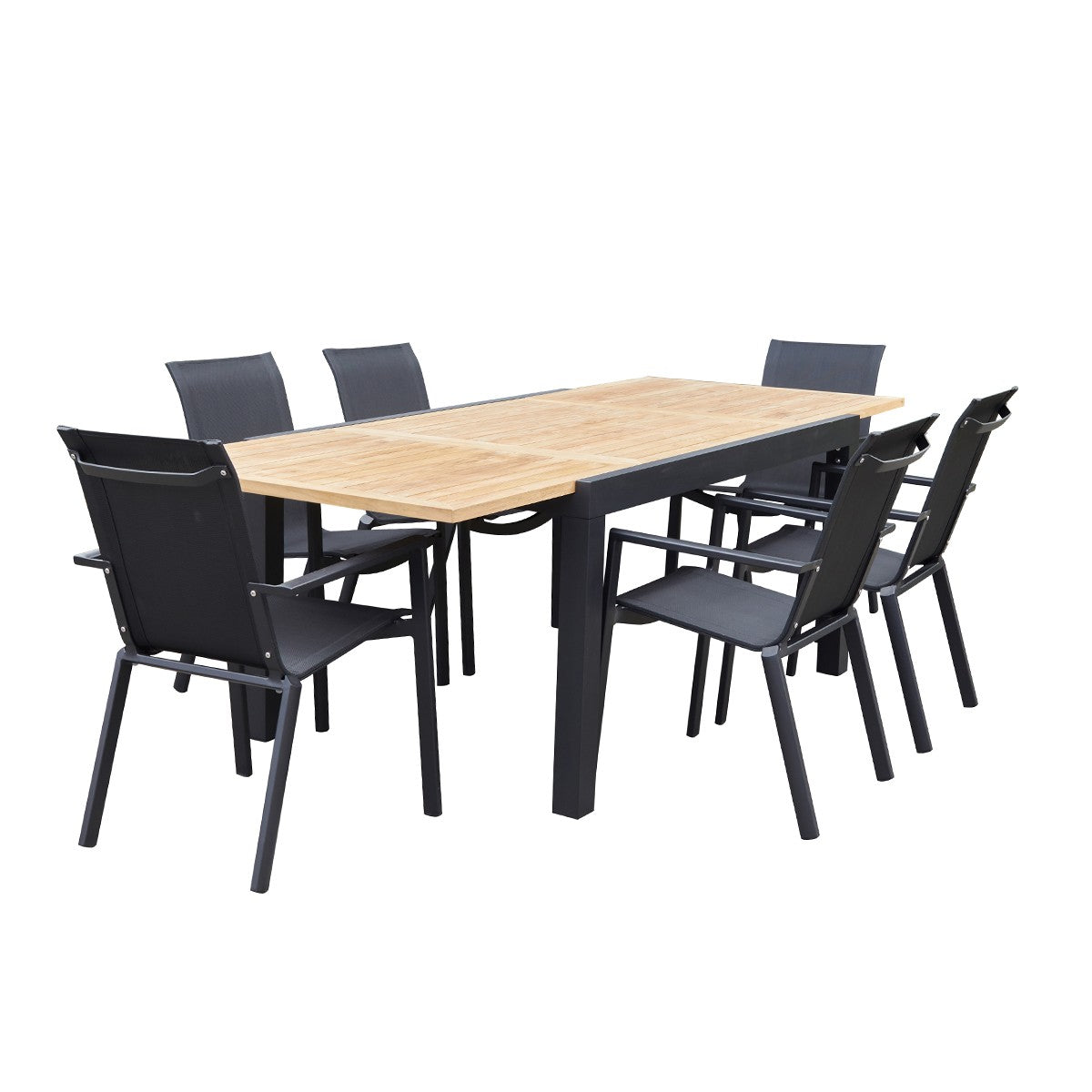 BALITECK - Set di mobili da giardino in teak massello per 6/10 pers.