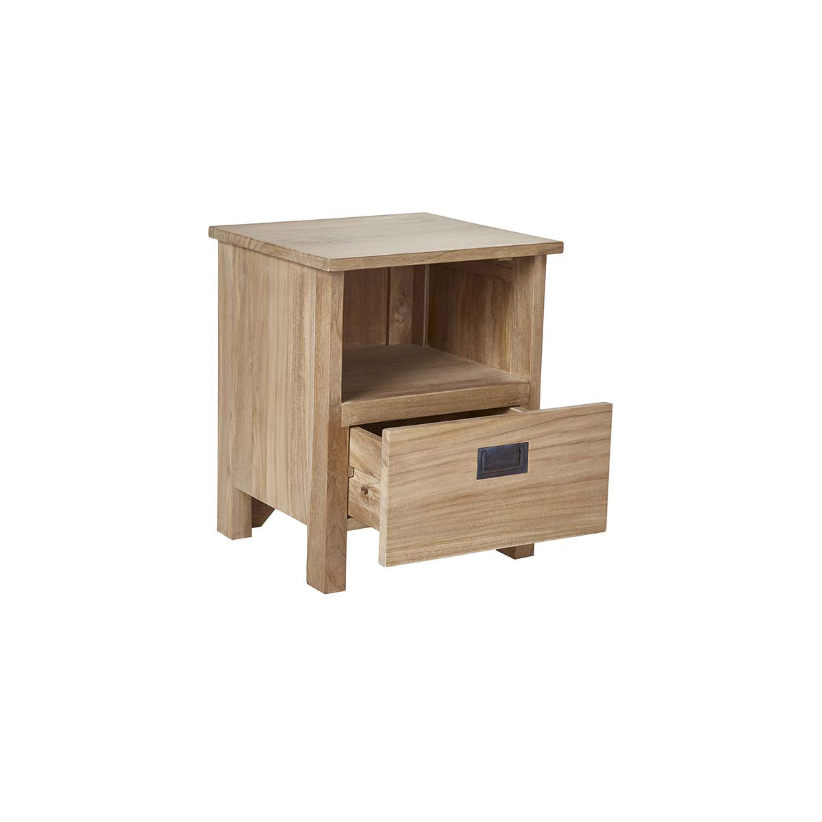 ALDO - Comodino in teak massello 45 cm