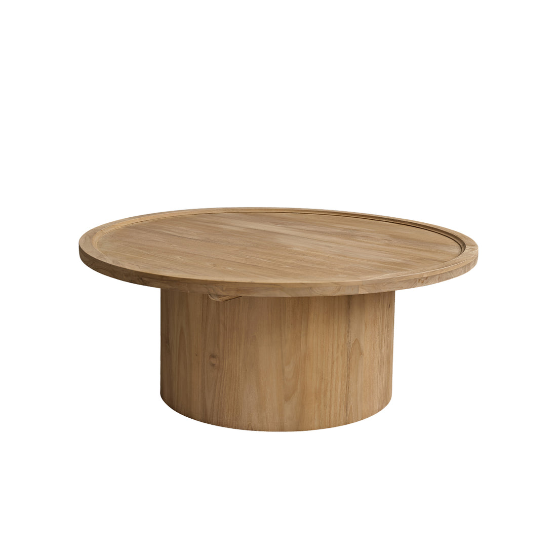 ALDO - Tavolino in teak massello Ø 100 cm