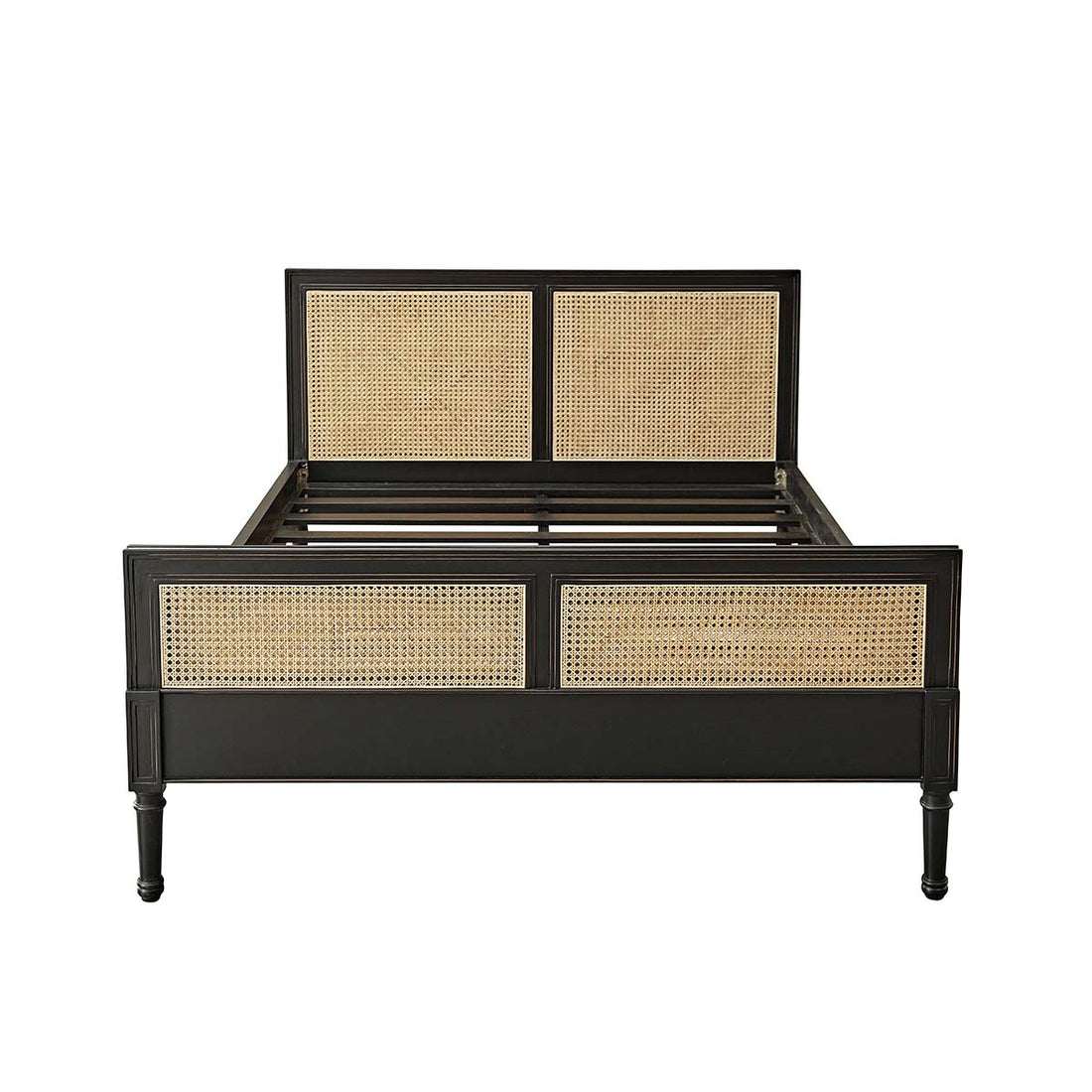 SOHO - Letto in midollino e legno massello 160 cm