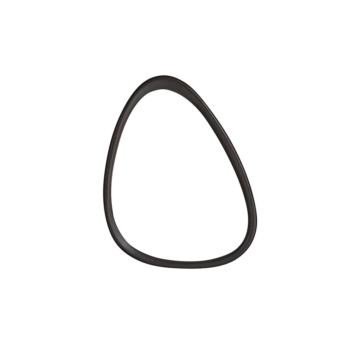 THELMA - Specchio organico in legno di mindi nero 75x60 cm