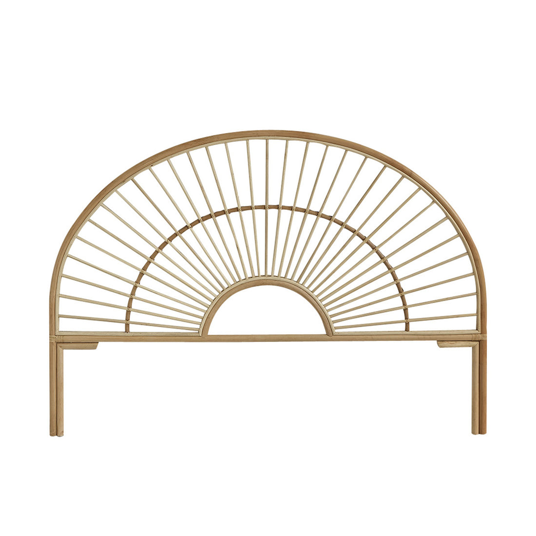 BOHO - Testiera arrotondata in rattan 160 cm