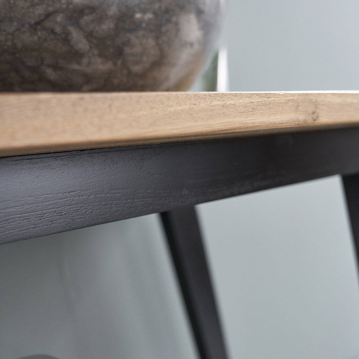 SARA - Mobile da bagno in teak massello con gambe nere 80 cm