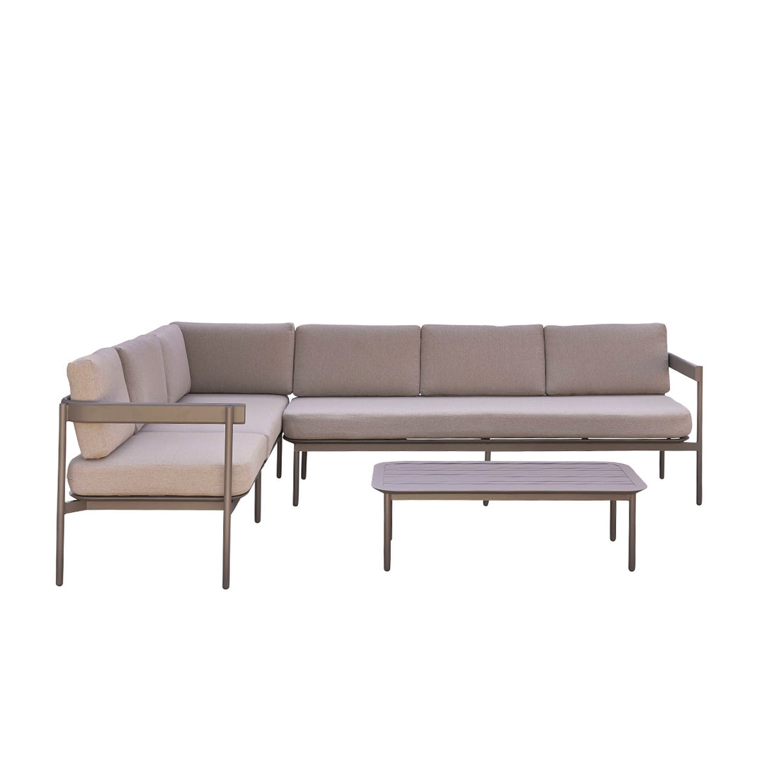 ALVAR - Salotto da giardino basso in alluminio