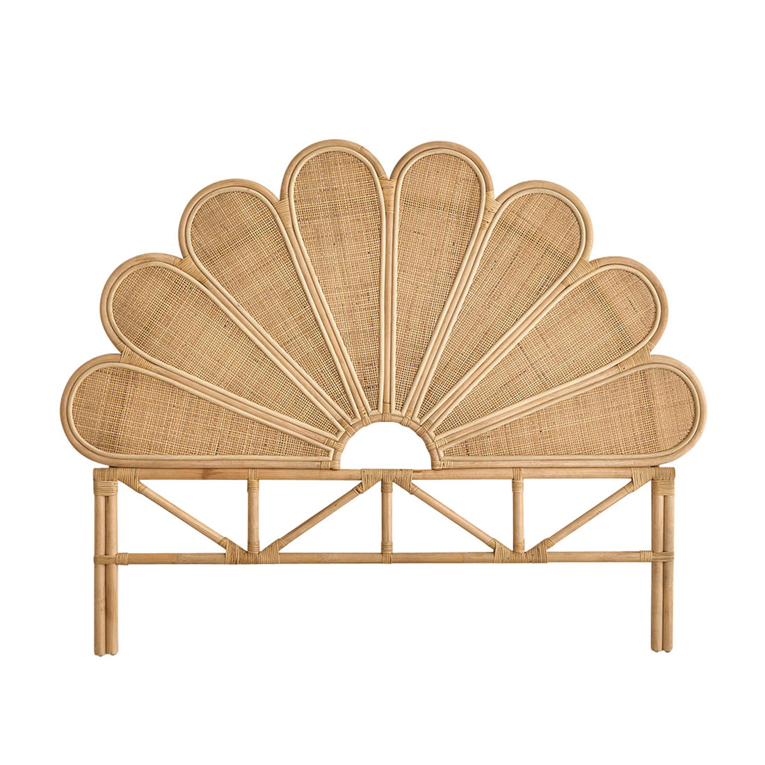 ROMY - Testiera in rattan e midollino 140 cm