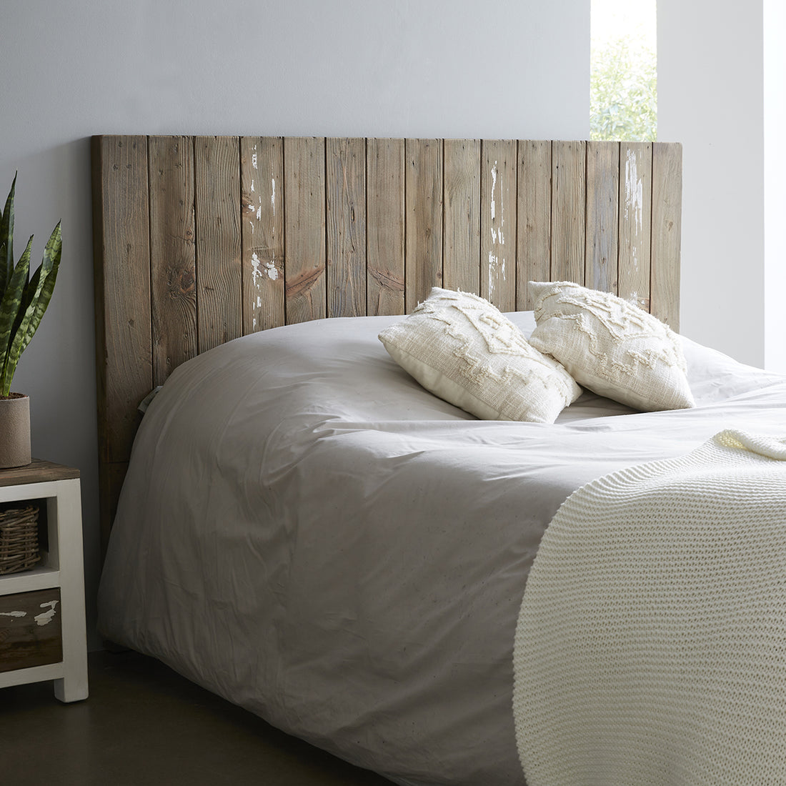 HONFLEUR - Testiera in legno massello riciclato 160 cm