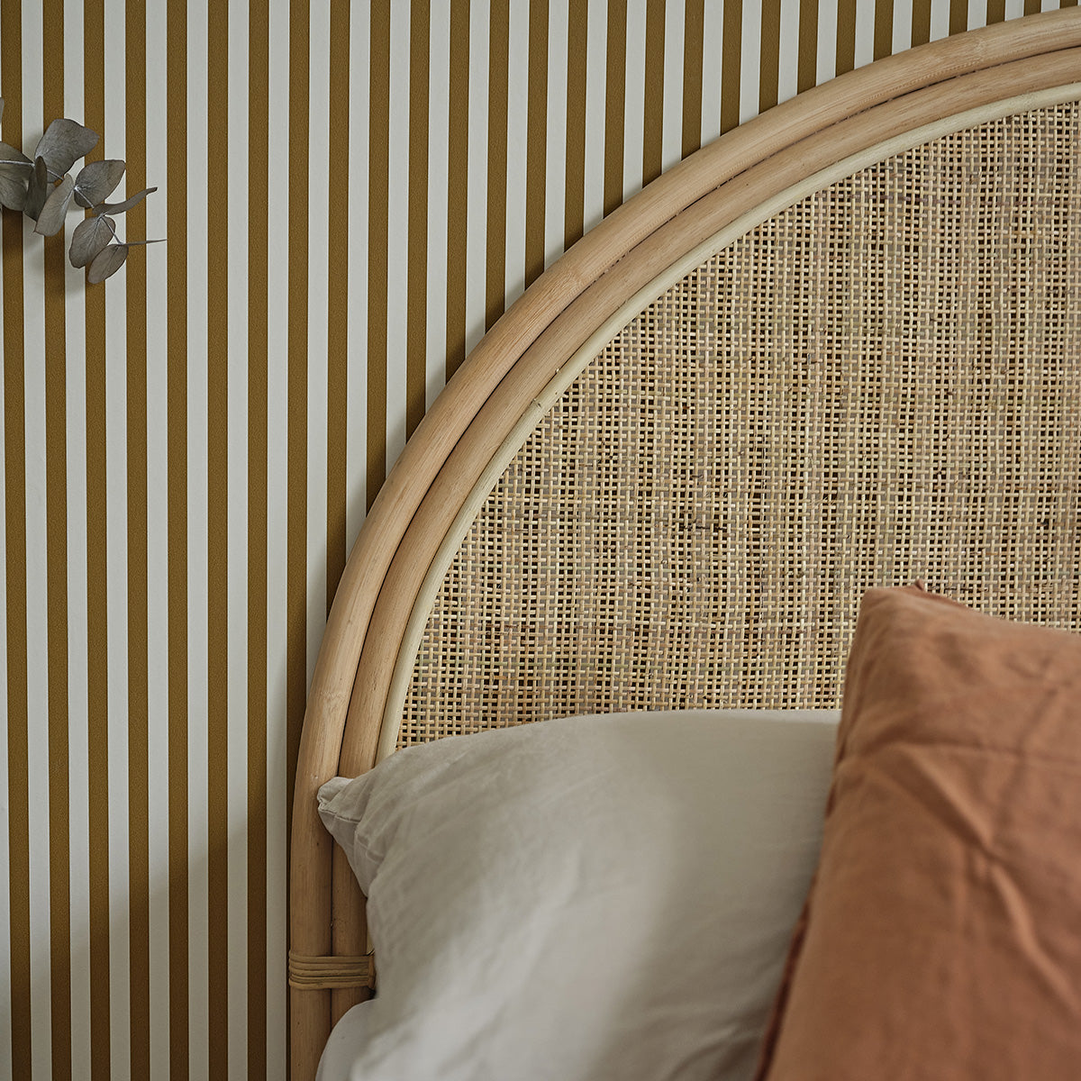 JANE - Testiera in rattan e cannage 140 cm