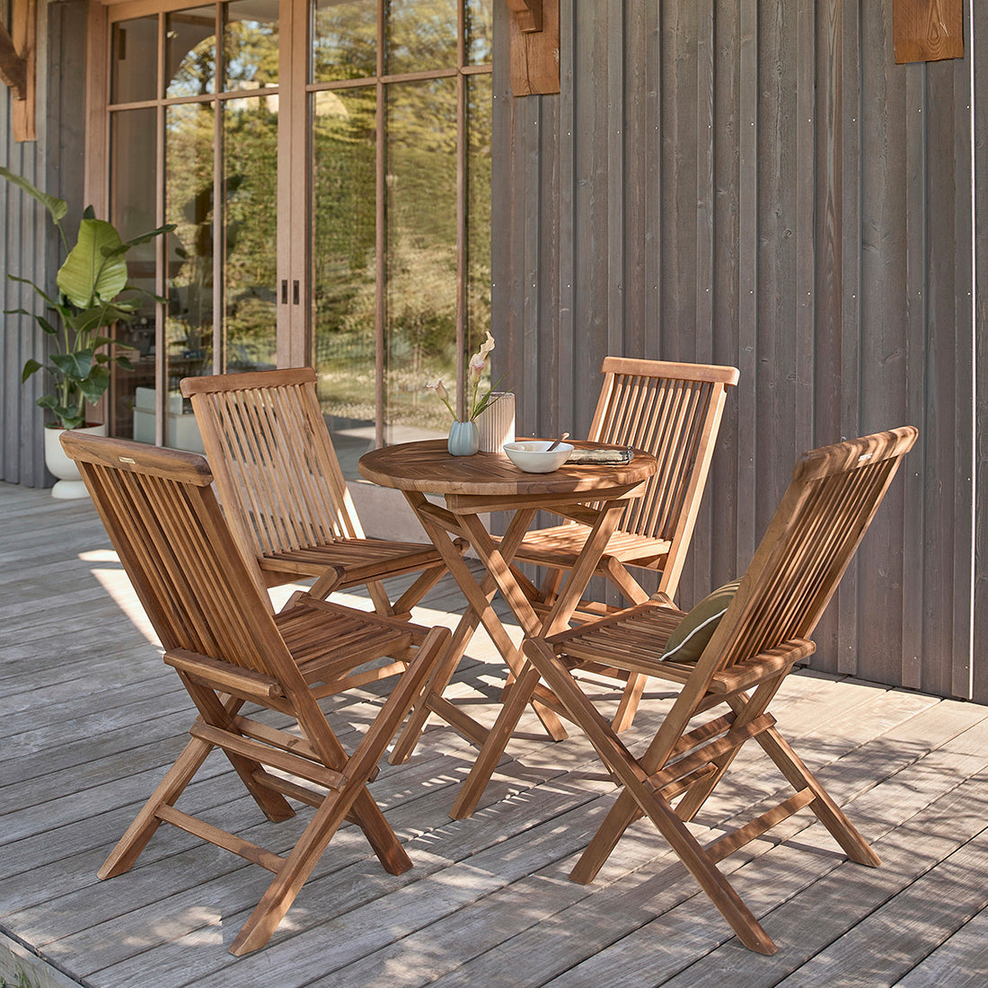 BALI - Set di mobili da giardino in teak massello 4 pers.